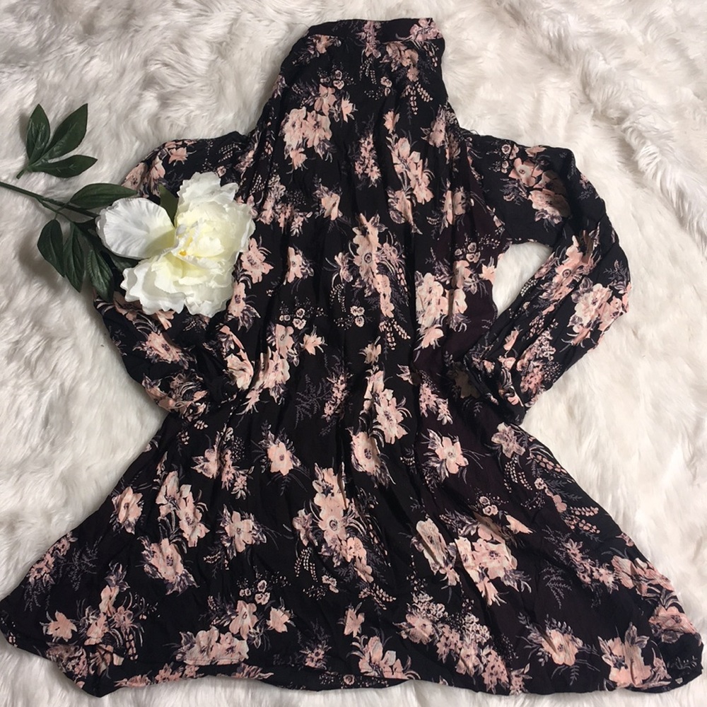 Cold shoulder floral dress